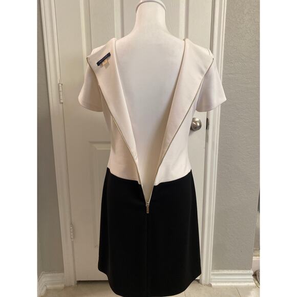 Tommy Hilfiger Framed  Scuba Crepe two Pocket Dress A-Line White & Black Size 6 - Picture 6 of 9